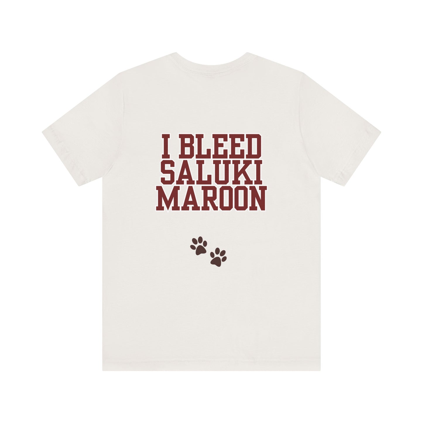 I Bleed Saluki Maroon (Unisex Jersey Short Sleeve Tee)