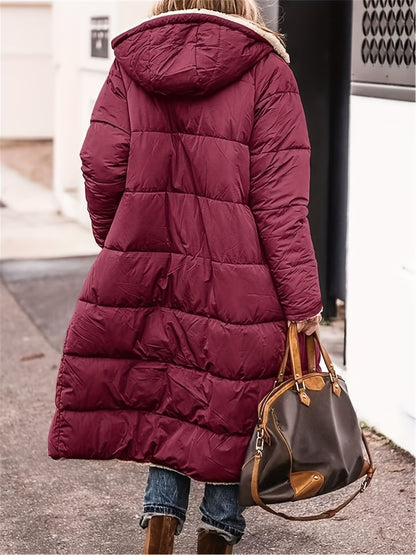 Stay Toasty, Stay Maroon! 🐶🧥Full Size Zip Up Sherpa Hooded Coat