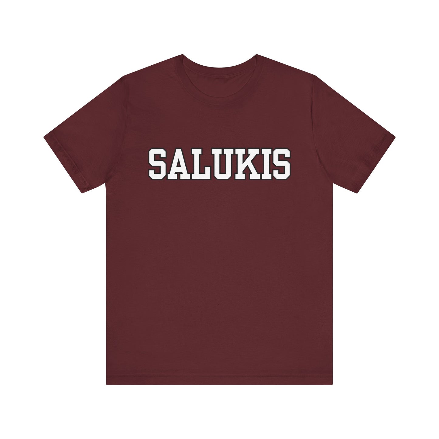 I Bleed Saluki Maroon (Unisex Jersey Short Sleeve Tee)