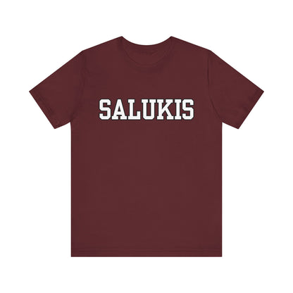 I Bleed Saluki Maroon (Unisex Jersey Short Sleeve Tee)