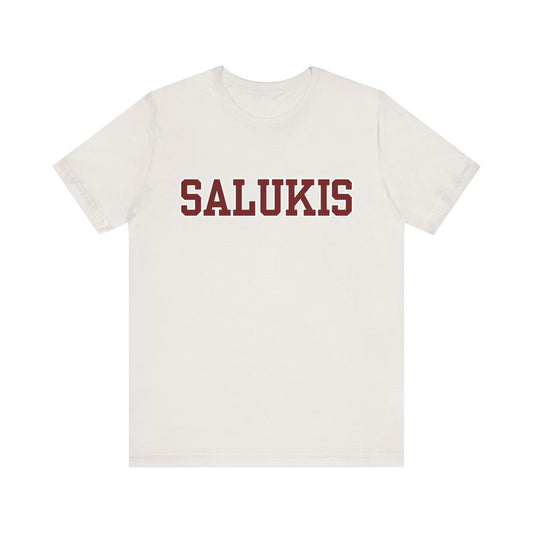 I Bleed Saluki Maroon (Unisex Jersey Short Sleeve Tee)