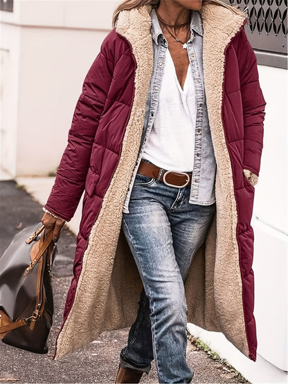 Stay Toasty, Stay Maroon! 🐶🧥Full Size Zip Up Sherpa Hooded Coat
