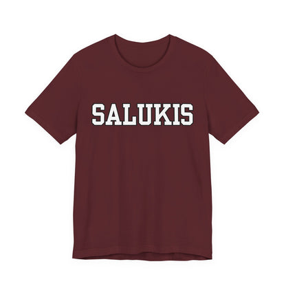 I Bleed Saluki Maroon (Unisex Jersey Short Sleeve Tee)